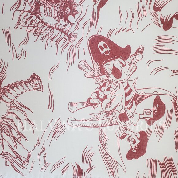 GUCCI SCARF 463508 DISNEY SEA STORM PRINT RED WHITE MODAL SILK SQUARE 55" - Picture 7 of 16